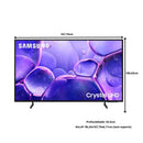 Tela Display Completa 75” Crystal UHD 4K UN75U8600F